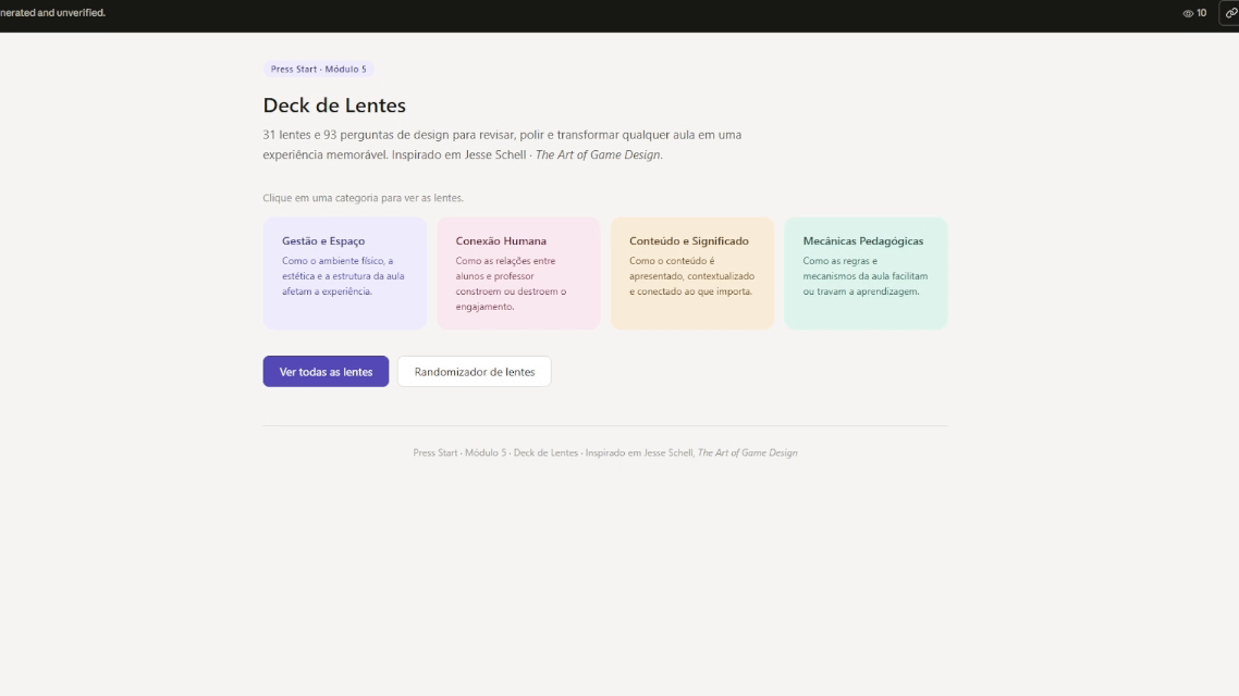 Deck de Lentes